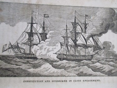 Constitution and Guerriere In Close Engagement