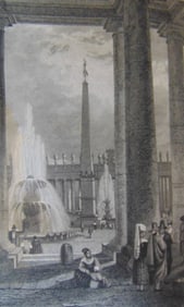 Early Engraving of the Fountains of St. Peters