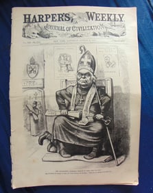 Harpers Weekly Cover - The Foreign Church In Ohio