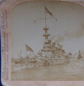 1st Class Battleship Massachusetts - Stereo View