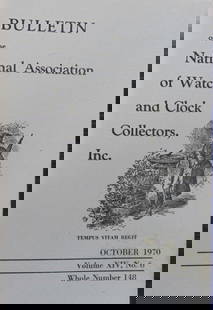 Refrigerator Clocks - National Watch & Clock Col: <Bulletin of the National Watch & Clock Collectors Issue of October 1970 Volume XIV Number 6. Contains Wood Movement Alarms - An 8 Day Fusee Mystery - Refrigerator Clocks - Canadian Clocks and Clockma