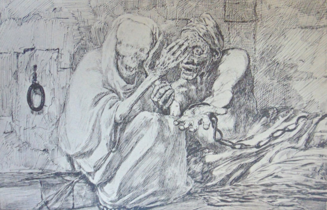Der Tod Als Troster - Max Klinger: Der Kinderbrunnen (Death as a Comforter) From Zeichnungen Von Max Klinger - Number 3 Artist: Max Klinger Print Type: Lithograph Date: 1912 Publisher: Verlag Von Glass & Tusc