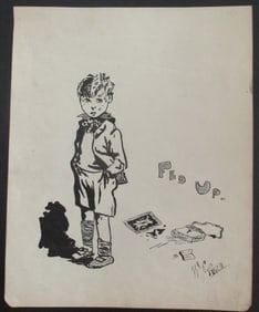 Fed Up - 1923 Pen and Ink