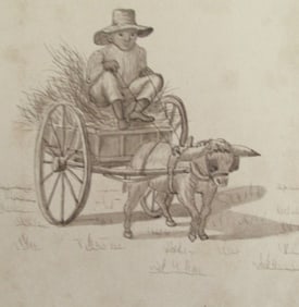 Black Man In Cart and Horse
