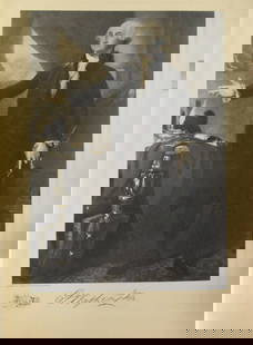 Portrait of President George Washington: Portrait of President George Washington  On stiff paper with plate mark. Artist: After Gilbert Stuart Print Type: Photogravure Signed: George Washington in plate Date: 19