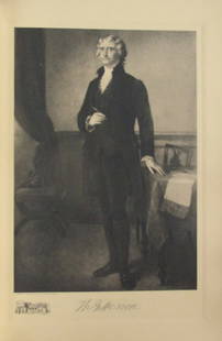 Portrait of President Thomas Jefferson: Portrait of President Thomas Jefferson On stiff paper with plate mark. Print Type: Photogravure Signed: Signed in plate Date: 1907 Publisher: Bureau of National Literature & Art Dimensions: 14 x 9
