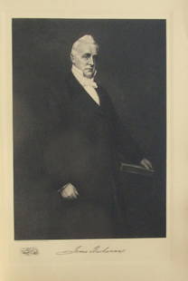 Portrait of President James Buchanan: Portrait of President James Buchanan On stiff paper with plate mark Print Type: Photogravure Signed: Signed in plate Date: 1907 Publisher: Bureau of National Literature & Art Dimensions: 14 x 9
