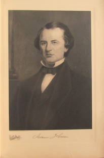 Portrait of President Andrew Johnson: Portrait of President Andrew Johnson On stiff paper with plate mark. Print Type: Photogravure Signed: Signed in plate Date: 1907 Publisher: Bureau of National Literature & Art Dimensions: 14 x 9