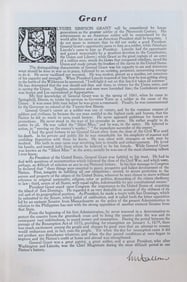 Tribute to President Ulysses S. Grant