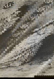 Devination In Tea Leaves - Alfred Brennan: Devination In Tea Leaves ( Brennan, Alfred Laurens 'Alfred Brennan' (Louisville, Kentucky, 1853 - Brooklyn, New York, 1921) On stiff paper with plate mark. Artist: Brennan, Alfred Laurens 1852 - 1921