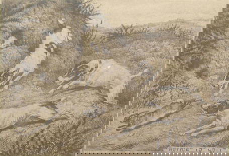 Notice To Quit - Frank Palou: Notice to Quit Artist: Frank Palou Print Type: Etching Date: Early to Mid 19th Century Dimensions: 8 1/2 x 11" Subject: Sporting - Hunting Notes & Literature: Frank Palou was a 19th Century artist