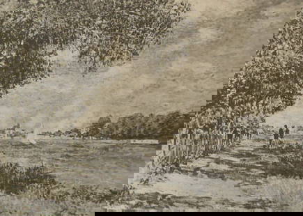 La Seine a Asnieres - Monet: >La Seine a Asnieres - Monet This gravure is from Art Francais - Exposition d'Art decoratif ontemporain 1800 - 1885. Organisee par Madame la Cometesse Greffulhe, Presidente. Comes with copy of the