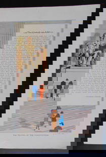 The Gettysburg Address - The Testing: The Gettysburg Address - The Testing of the Constitution Original teaching card. Text on verso with information. Dated: c 1930 - 1940's Type Teaching Card Size: 8vo Publisher: Superior Eduction