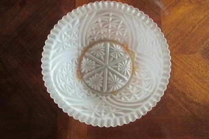 French Satin Glass Bowl