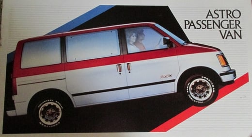 1983 Astro Passenger Van Advertising Sign