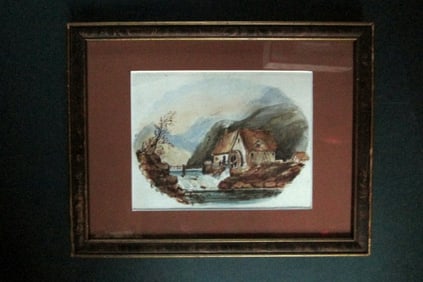 Home In Mountains with Watermill