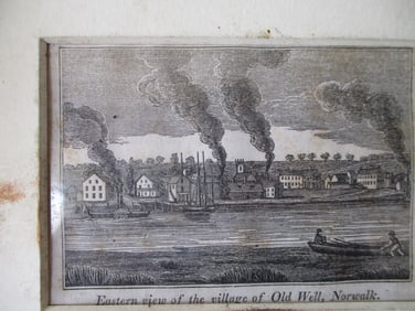 Early American Wood Engraving Norwalk Connecticut