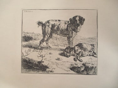 Dog with Dead Dog - Etching Boland/Bartsch