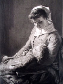 Mother and Sleeping Child - Frank Hector Tompkins