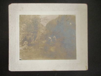 Mouth of Box Canyon Cripple Creek - Colorado: Mouth of Box Canyon - Cripple Creek - Colorado Place notation on reverse. Early Photograph Dated: 19th century Subject: Western Americana Medium: Gelatin silver Dimens