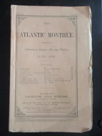 Atlantic Monthly June 1868 - Discovery of Ether
