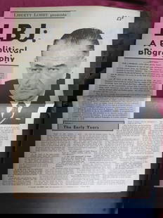 LBJ - A Political Biography: LBJ - A Political Biography [Lyndon Baines Johnson Newspaper format Dated: 1964 Publisher: Liberty Lobby Condition Report Very Good Subject References: Presidents United States Political Politics