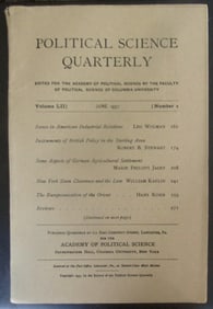 Political Science Quarterly June 1937