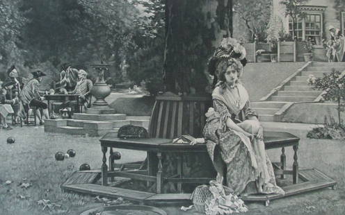 A Gambler's Wife - Marcus Stone: A Gambler's Wife Artist: Marcus Stone Print Type: Photogravure with plate mark Date: 1889 Publisher: Gebbie & Husson Dimensions: 17 x 11 3/4" inc. margins Notes & Literature: Marcus Clayton Stone