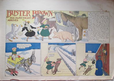 Buster Brown - His Sweetheart Arrives