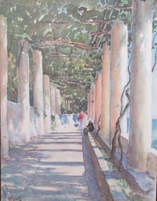 The Terrace At Amalfi - Pierre Vignal