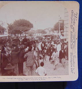 General Fitzhugh Lee Entering Havana Cuba: General Fitzhugh Lee Entering Havana Cuba at the Head of His Army January 1, 1899 On January 1, 1899, Major General Fitzhugh Lee entered Havana, Cuba, at the head of American troops. This event was hi