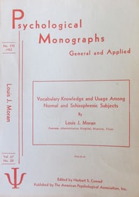 Schizophrenic Vocabulary Usage