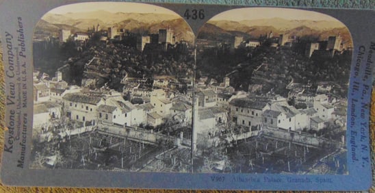 Alhambra Palace - Granada Spain - Stereoview