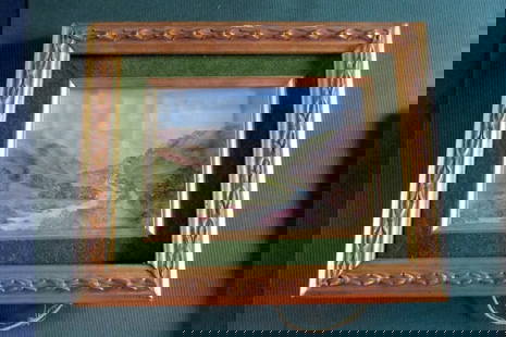 Gladys Lucas Copp (American) Doone Valley: Doone Valley Medium: Oil Painting Date: 72 Signed: L/R Lucas Style: Regional Origin: United States Size: 5 1/4 x 7"<