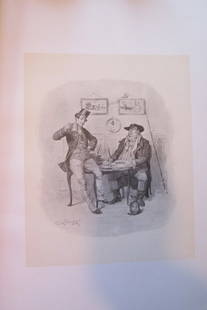 The Two Wellers From Charles Dickens: The Two Wellers From Charles Dickens Frederick Bernard 1846 ~ 1896 Although not marked as such, this elephant folio print was issued by the Hartford Fire Insurance Co. Hart