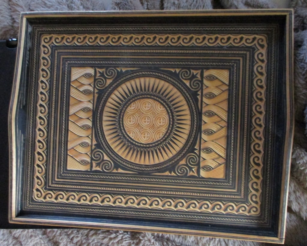 Finely Carved Serving Tray -  Intricate Design (1 of 3)