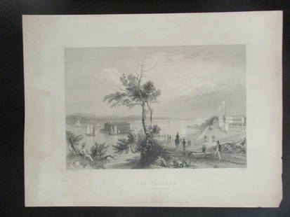 The Narrows From Fort Hamilton: The Narrows From Fort Hamilton Artist: Artist William Bartlett - Eng Walha Print Type: Engraving Date: 1838 Publisher: George Virtue Ori