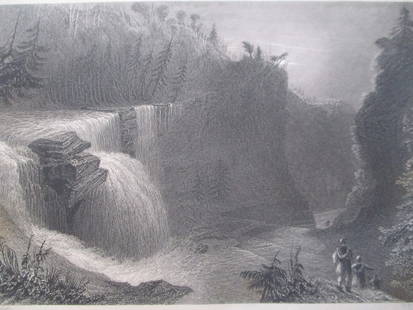 Trenton Falls - View Down the Ravine: Trenton Falls - View Down The Ravine Artist: William Henry Bartlett (1809-1854) Print Type: Engraving Date: Circa 1840 Origin: United States