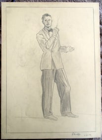 Alan Howard (1923 - 2008)  Gentleman w/ Cigarette