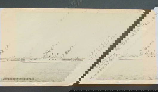 S.S. Boston U.S.N.  (US Navy) Stereoview: S.S. Boston U.S.N. (US Navy)  Photographer: Alfred S. Campbell Dated: 1896 Medium: Stereoview Provenance: Hill House Notes & Literature: