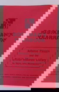 Antonio Panizzi and the British Museum Library: Antonio Panizzi and the British Museum Library Plus the AB Bookmans Yearbook for 1986 - 2 AB Bookmans Yearbooks in lot. Dated: 1986 & 1981 Publisher: Bookman