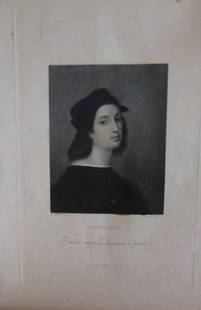 Self Portrait of Artist Raphael Sanzio (1483-1520): Self Portrait of Raphael Sanzio Raphael Sanzio (1483-1520), also known simply as Raphael, was an Italian artist revered for his mastery of form and beauty. A central figure of the High Renaissance alo