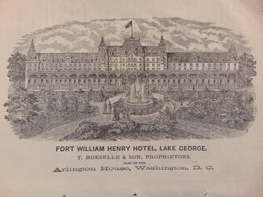 Fort William Henry Hotel - Lake George NY  1875