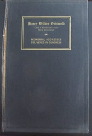 Congressman H Wilbur Griswold. Memorial Address