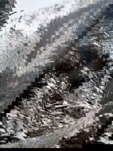 Boulder Canon  - William Henry Jackson: Boulder Canon From Photography by W. H. Jackson printed in Denver. Photographer: William Henry Jackson Dated: (1893) Subject: Colorado Mediu