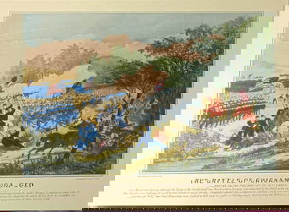 The Battle of Chickamauga, Georgia 1863: The Battle of Chickamauga, Georgia  Fought on the 10th and 20th of September 1863 Artist: After Currier and Ives Print Type: Halftone Stencil Hand Colored Engravings Date: N.D.