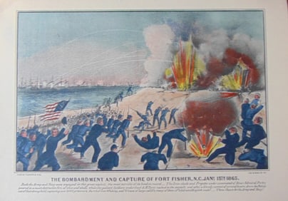 Bombardment & Capture Fort Fisher Currier & Ives