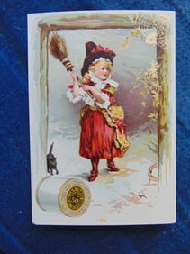 J & P Coates Four Season Trade Card Set. Fine