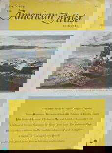 American Artist - October 1966: American Artist - October 1966 Contants Cover Illustration: Coot Hunter by Andrew Wyeth. Articles on John Freederick Kensett - Albert Christ-Janer - Edmund Blampied - Anton Refregier Tapestries -