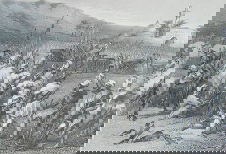 Disarming the 11th Irregular Cavalry at Bermanpore: Disarming the 11th Irregular Cavalry at Bermanpore Rare Print Type: Engraving Date: Circa 1860 Publisher: London Printing & Publishing Co. Dimensions: 11 x 7.5" Provenance: Hill House Print